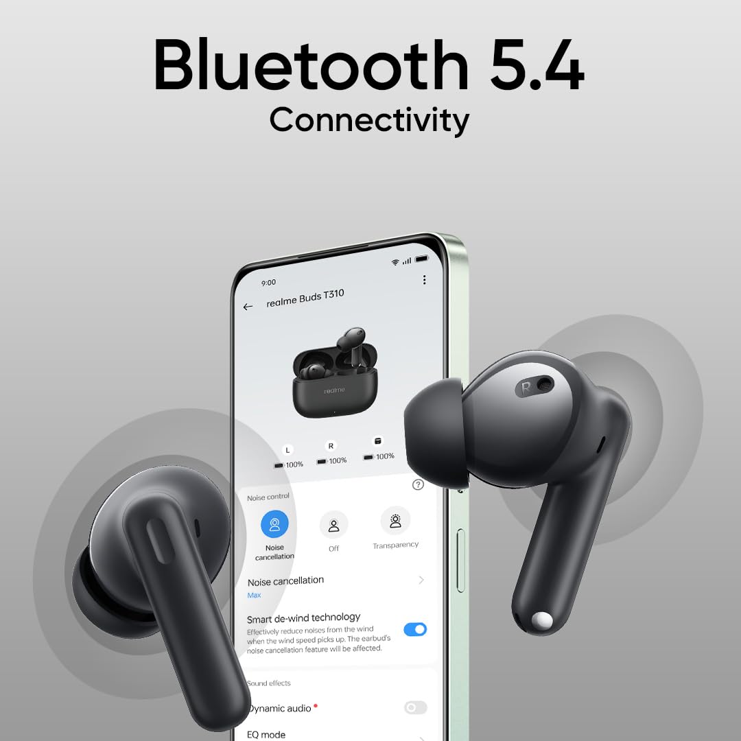 Realme Buds T310 |46dB Hybrid ANC| 360° Spatial Audio| 40Hrs | Fast Charging| - Unboxed