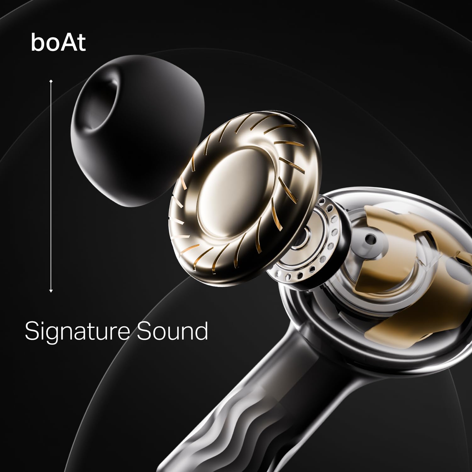 Boat Nirvana Crystl, Transparent Case,Spatial Audio, ANC(~32dB) and 100Hrs Battery- Brand New