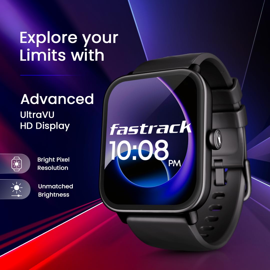 Fastrack Limitless Glide Smart Watch, Advanced UltraVU HD Display, SingleSync BT Calling, Advance Chipset, 85+ Sports Modes & Smartwatch Faces, AI Voice Assistan -Unboxed