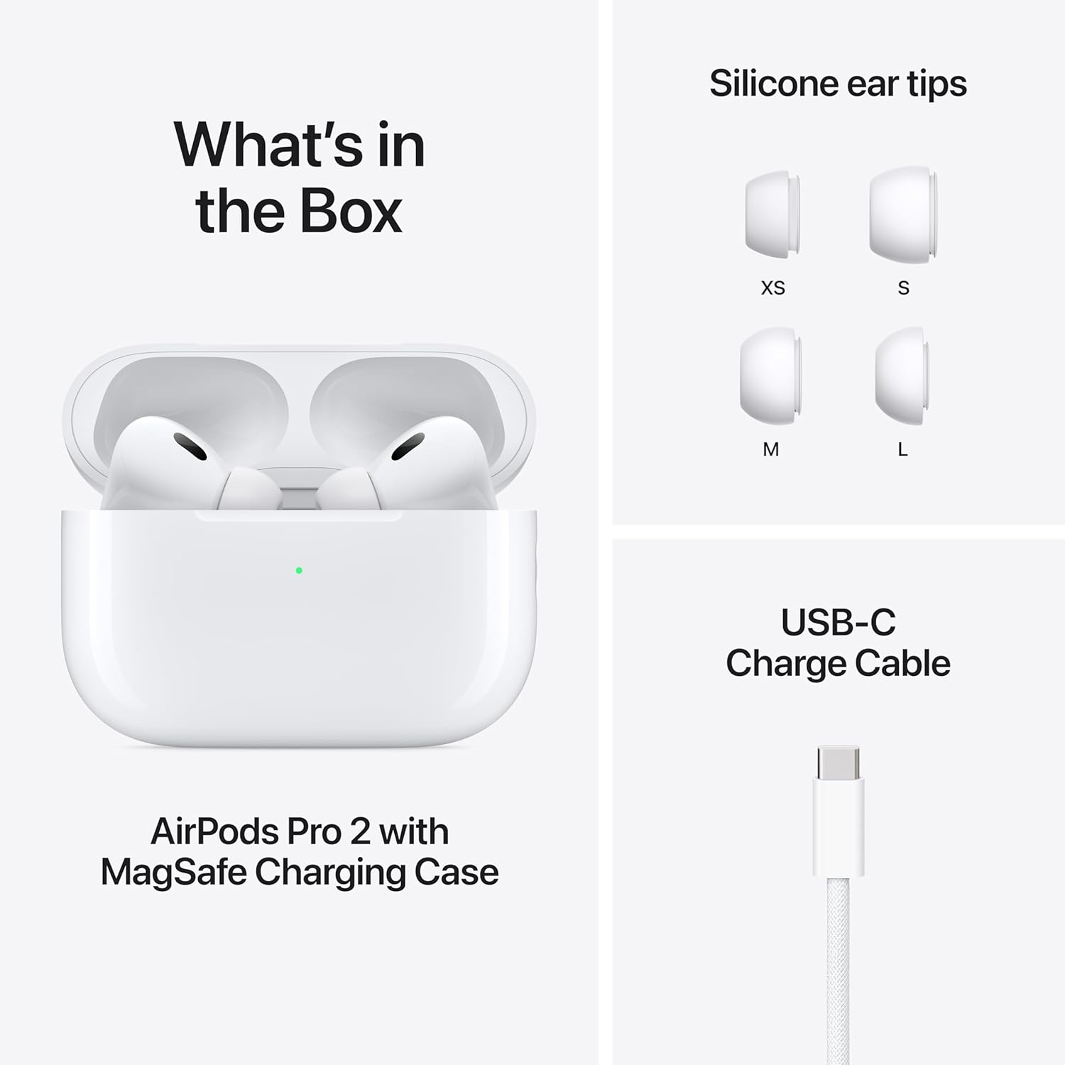 Apple AirPods Pro (2nd generation) with MagSafe Case (USB-C) Bluetooth  (White, True Wireless)