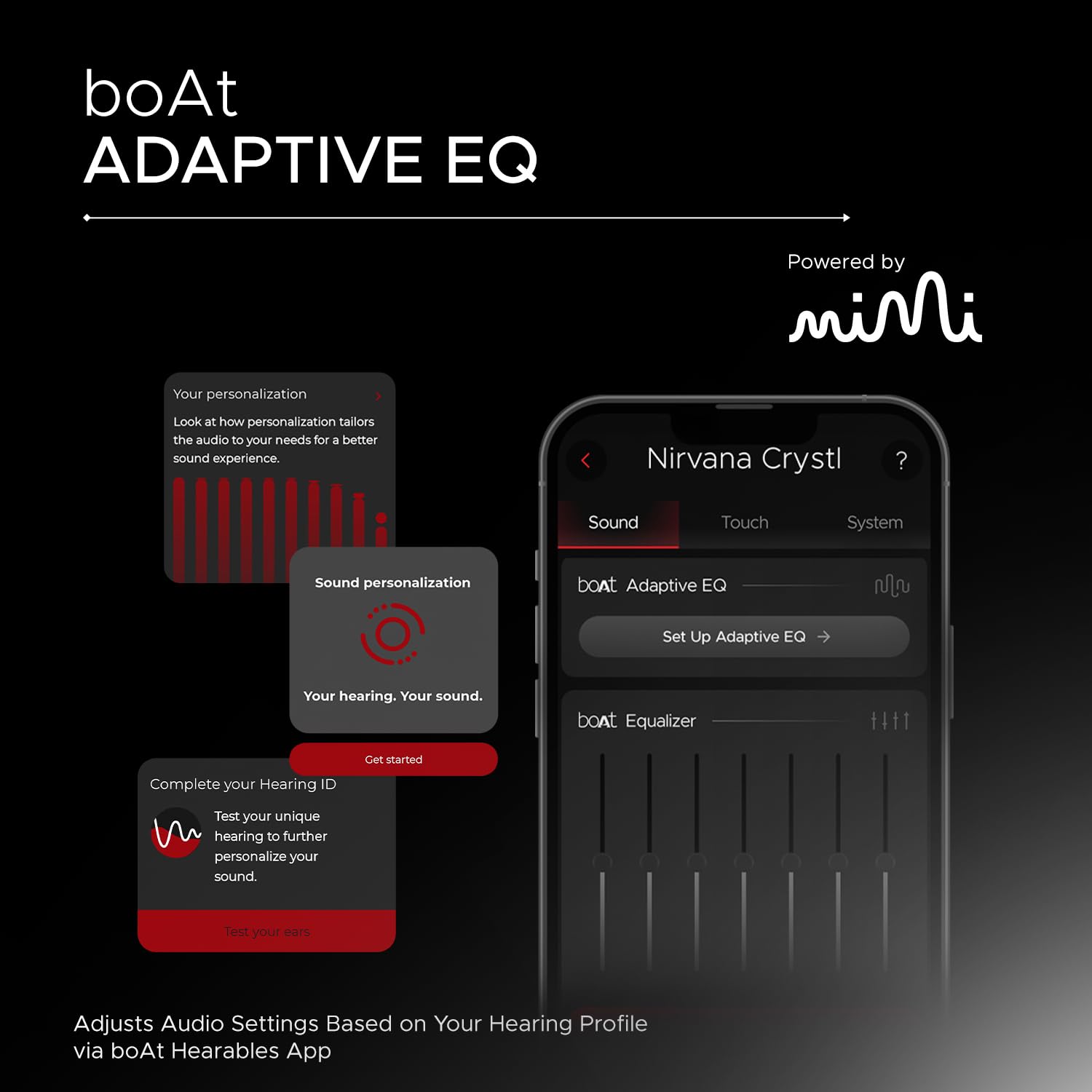 Boat Nirvana Crystl, Transparent Case,Spatial Audio, ANC(~32dB) and 100Hrs Battery- Brand New