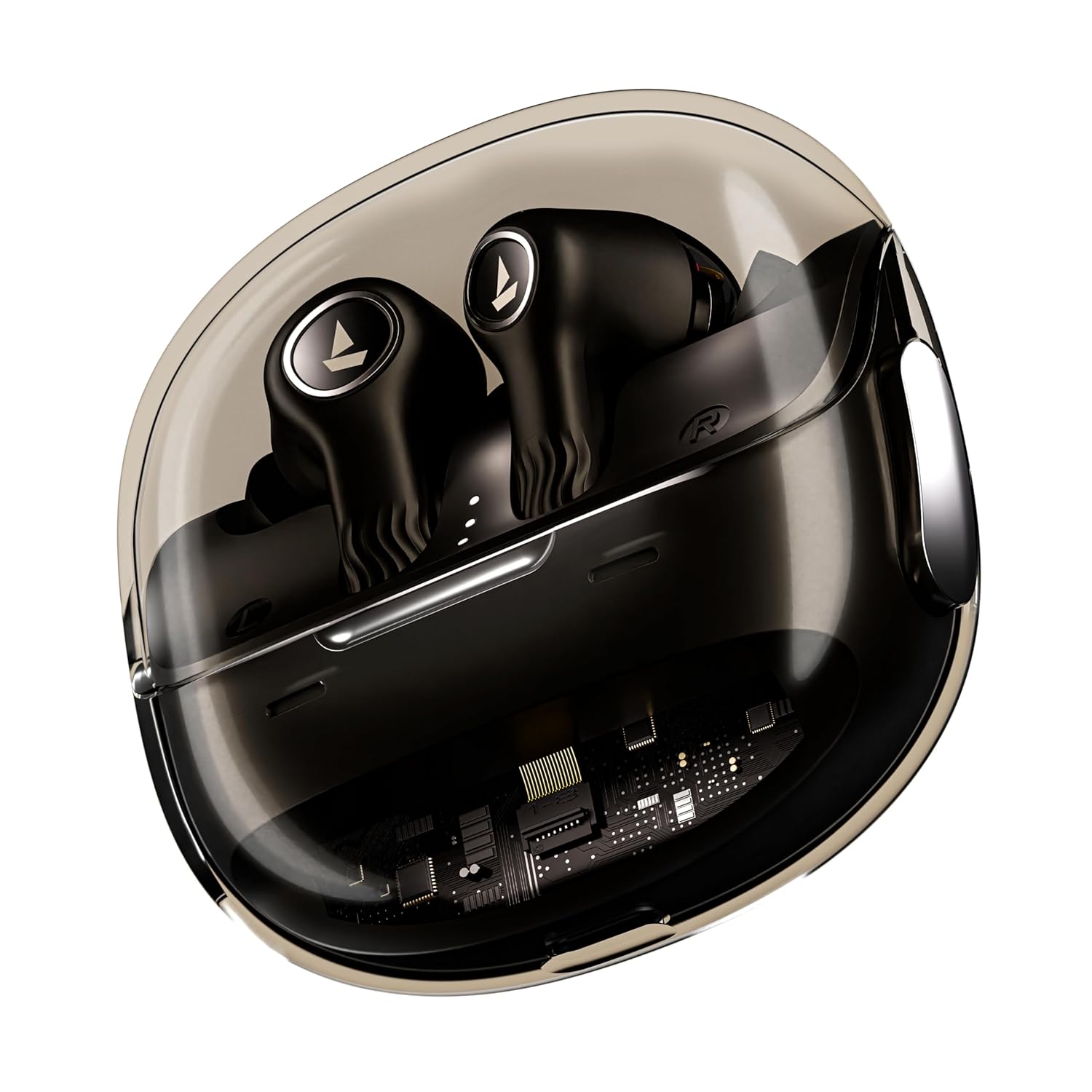 Boat Nirvana Crystl, Transparent Case,Spatial Audio, ANC(~32dB) and 100Hrs Battery- Brand New