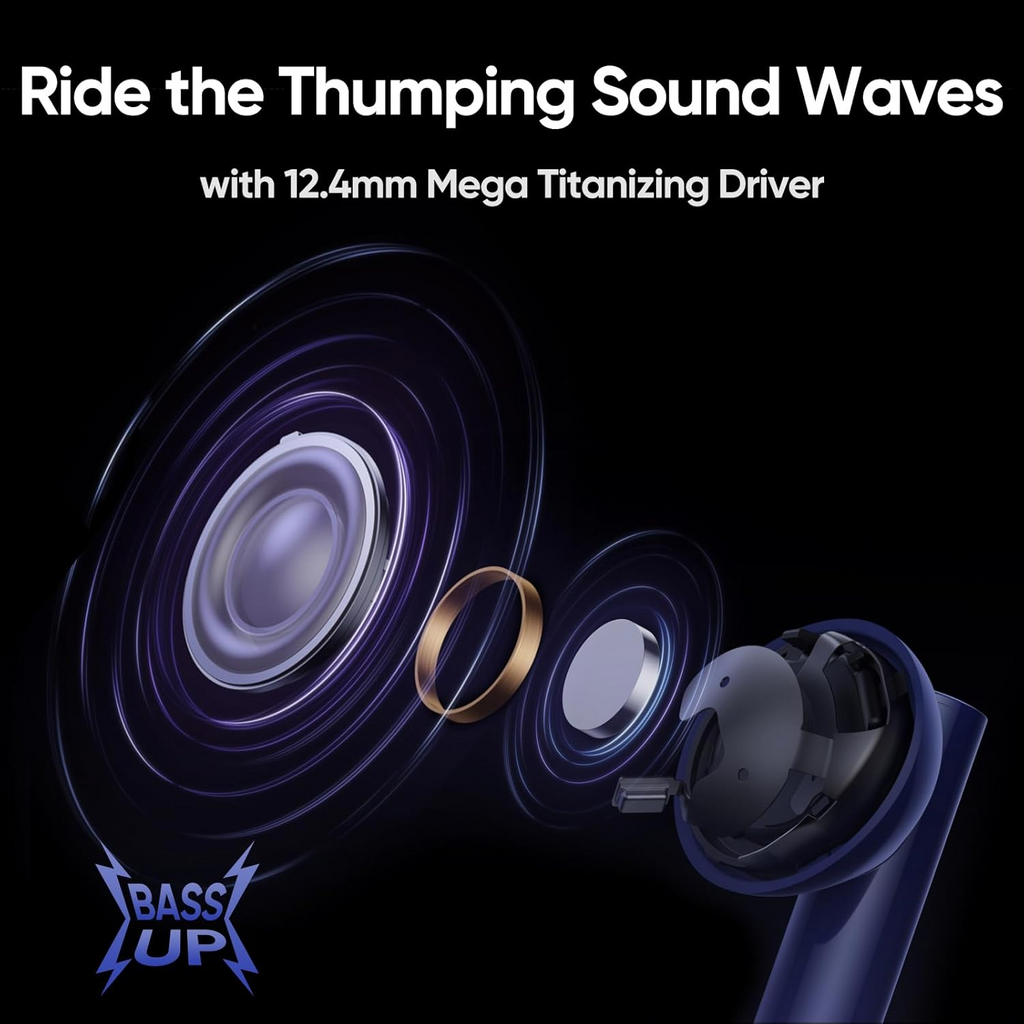 Realme Buds Air 5 Truly Wireless in Ear Earbuds, 50dB ANC, Upto 38Hrs Battery, Fast Charging, 45ms Ultra-Low Latency for Gaming .