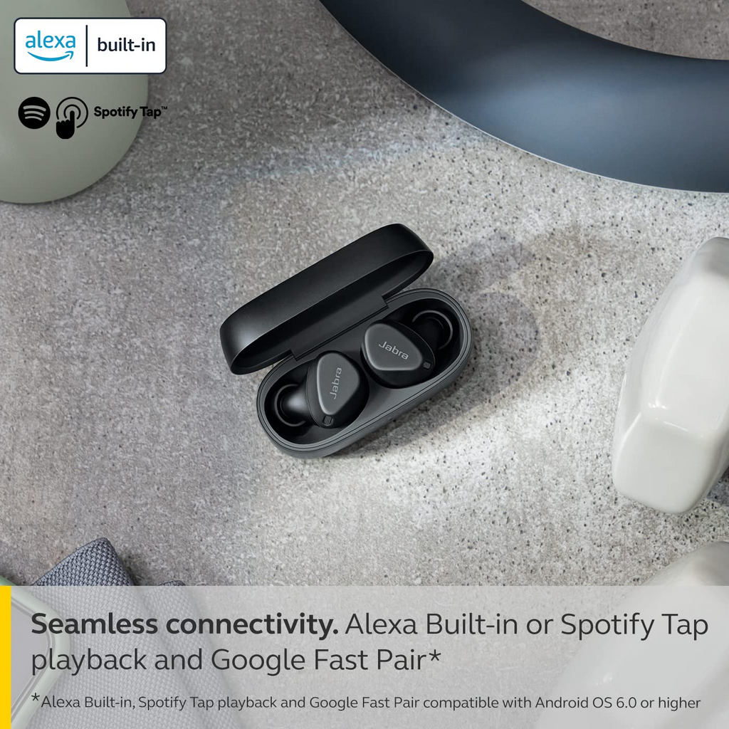 Jabra Elite 4 Wireless Earbuds, Active Noise Cancelling, Comfortable Bluetooth Earphones with Spotify Tap Playback, Google Fast Pair, Microsoft Swift Pair and Dual Pairing - Unboxed